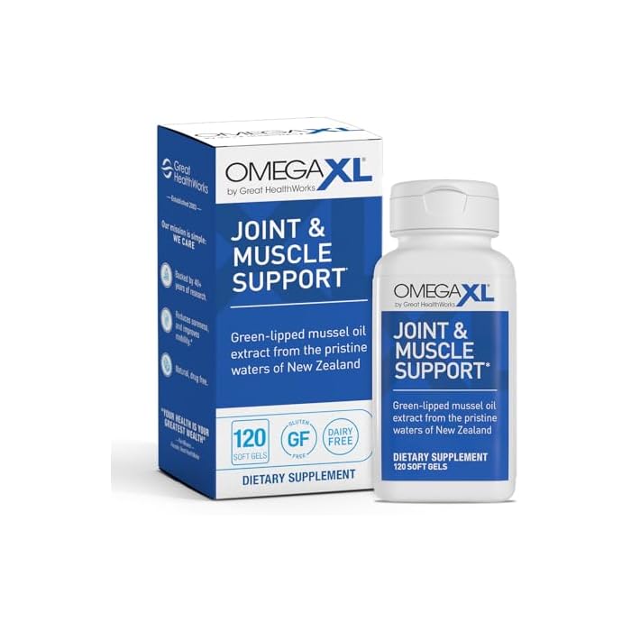 OmegaXL Joint Support Supplement, 120 Count | Green Lipped Mussel Oil, Soft Gel Pill, Natural Joint and Muscle Support Supplement, Clinically Supported, Non-GMO, Drug-Free - Image 1