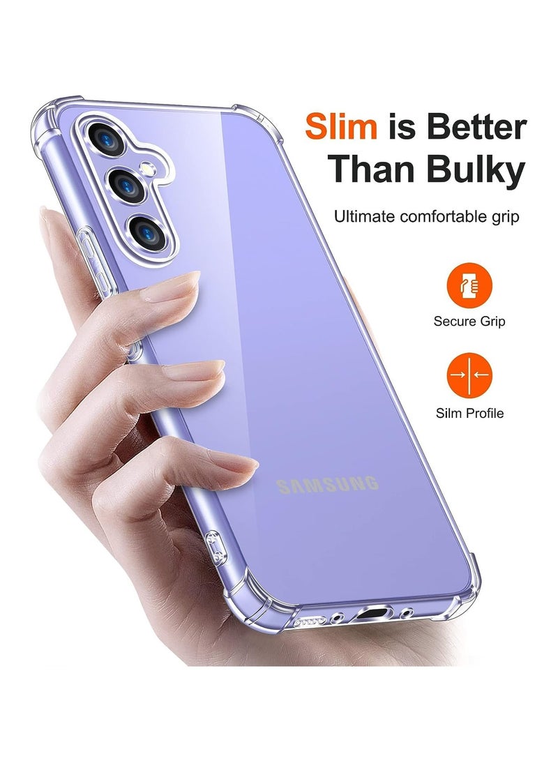 Case for Samsung Galaxy M54 Cover Clear Back Air Cushion Soft Silicone Shockproof Anti-Scratch Protective Bumper Shell Corner for Samsung Galaxy M54 5G - Image 2