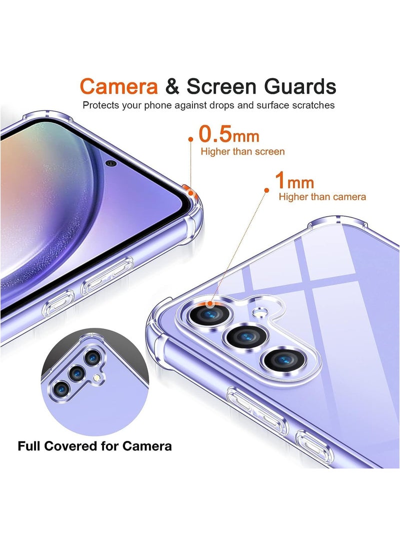 Case for Samsung Galaxy M54 Cover Clear Back Air Cushion Soft Silicone Shockproof Anti-Scratch Protective Bumper Shell Corner for Samsung Galaxy M54 5G - Image 3