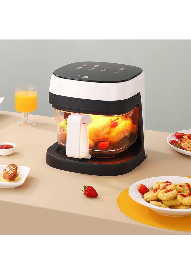 Denx Smart Electric Air Fryer Transparent Tray Multifunctional Cooker with Turbo Air Circulation, Digital Touch Panel, and Oil-Free Cooking 6 Liter - Image 1