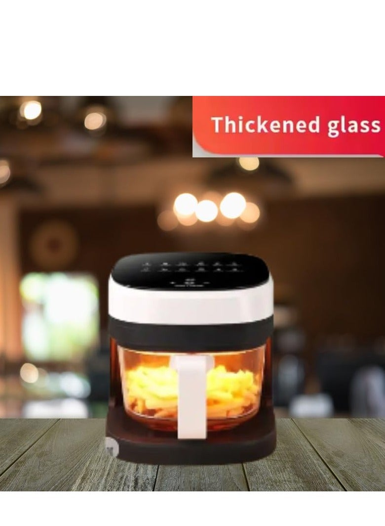 Denx Smart Electric Air Fryer Transparent Tray Multifunctional Cooker with Turbo Air Circulation, Digital Touch Panel, and Oil-Free Cooking 6 Liter - Image 3