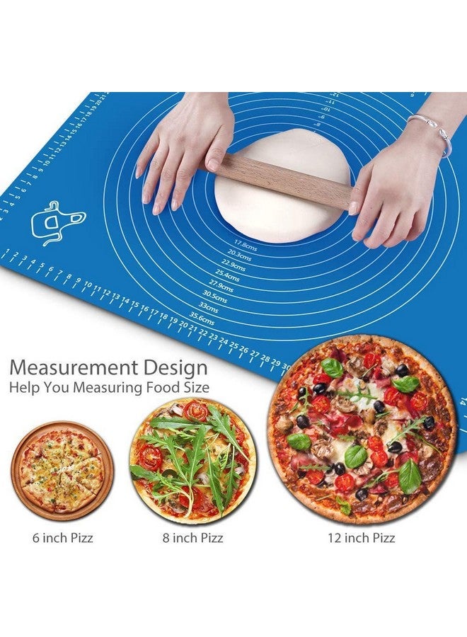 RUCON® Silicone Baking Mat Roti mat Silicone mat for Kitchen Chapati matAtta Kneading Mat Non Stick Fondant Dough Rolling mat Cake Pad Cooking (Blue) - Image 5