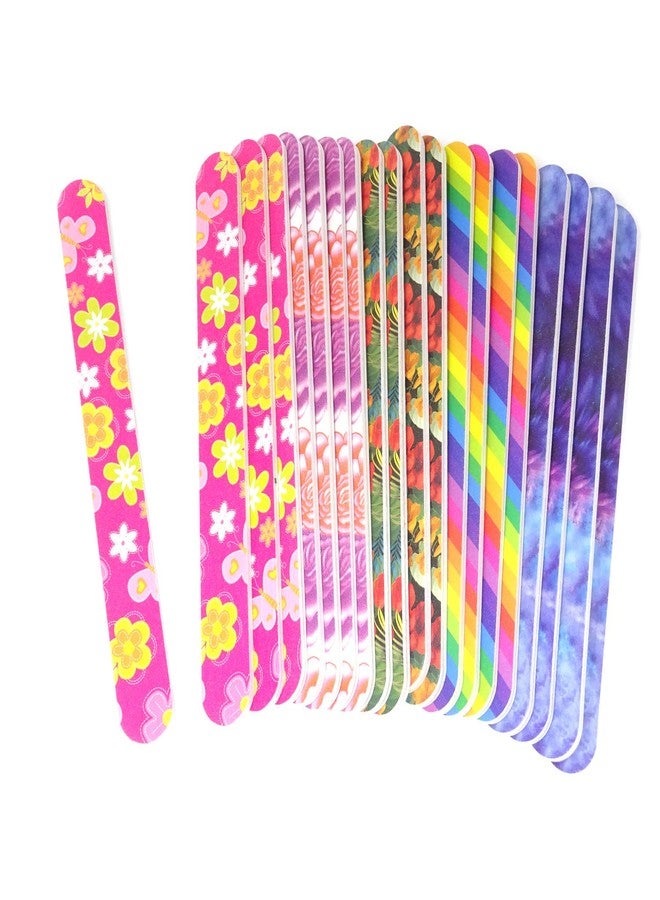 Honbay 20PCS Double Sided Nail Files Emory Boards for Home and Professional Salon Use (150/150 Grit) - Random Color - Image 1
