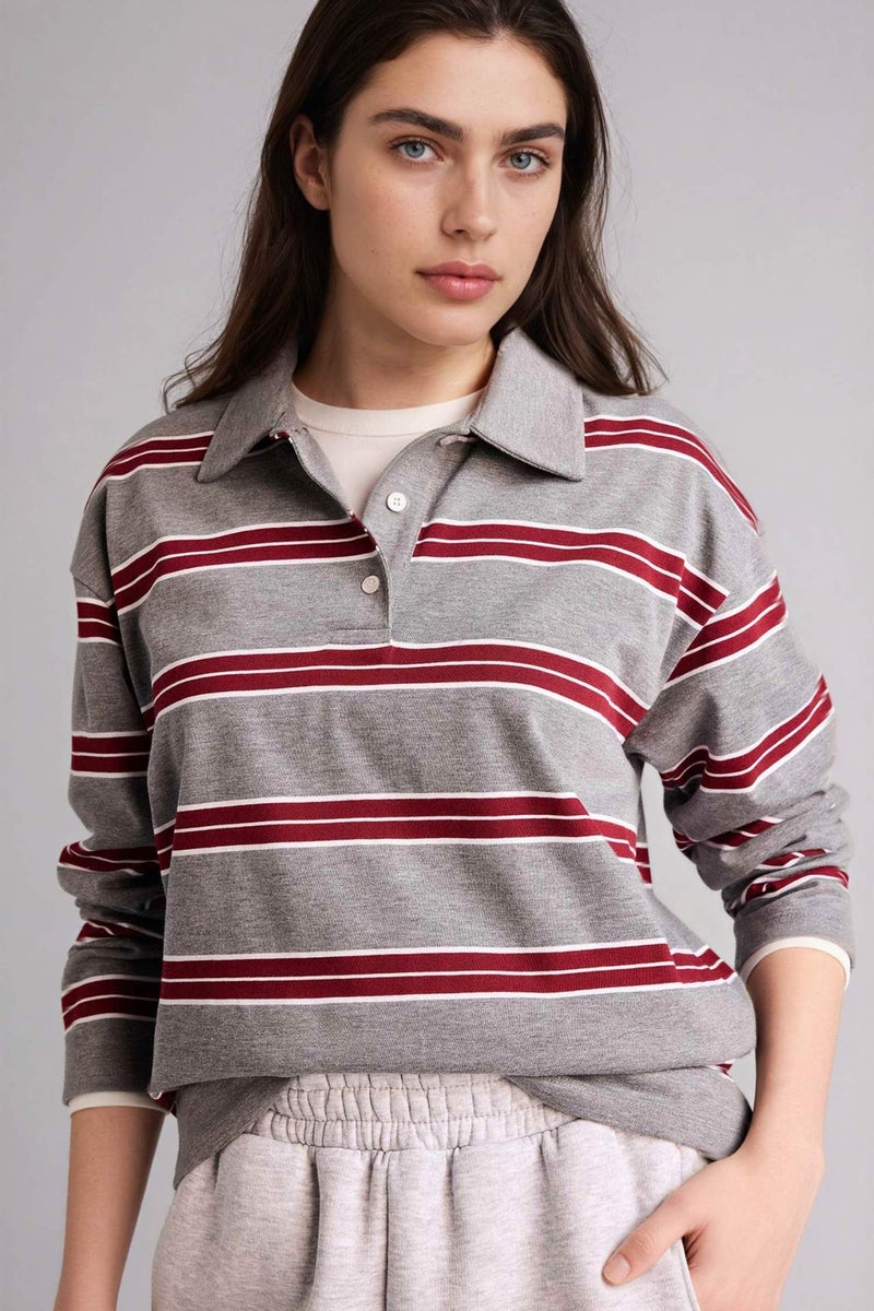 DeFacto Loose Fit Long Sleeve Sweatshirt - Image 3