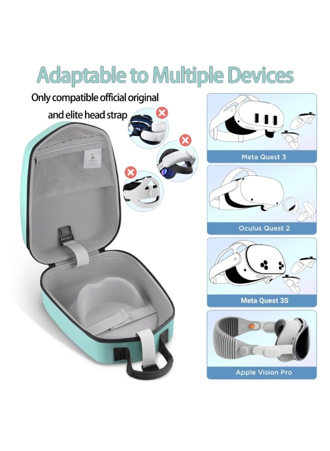 حقيبة حمل لألعاب ميتا كويست 3/3s، متوافقة مع سماعة ألعاب الواقع الافتراضي الرسمية ذات الحزام الأصلي من Elite، حقيبة محمولة لأدوات التحكم باللمس - Image 2