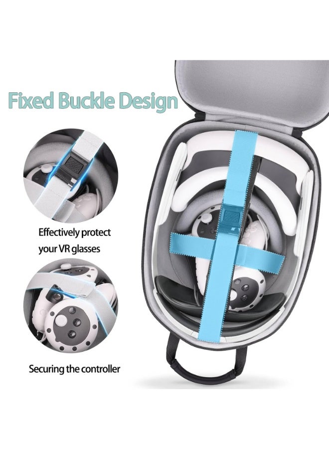حقيبة حمل لألعاب ميتا كويست 3/3s، متوافقة مع سماعة ألعاب الواقع الافتراضي الرسمية ذات الحزام الأصلي من Elite، حقيبة محمولة لأدوات التحكم باللمس - Image 3