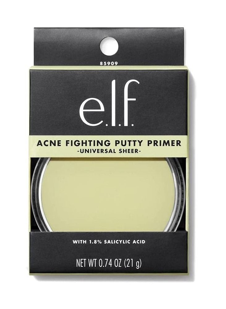 elf e.l.f. Acne Fighting Putty Primer, Infused with 1.8% Salicylic Acid, Prevents Breakouts & Reduces Redness, Minimizes Pores & Preps Skin, 0.74 Oz (21g) - Image 2