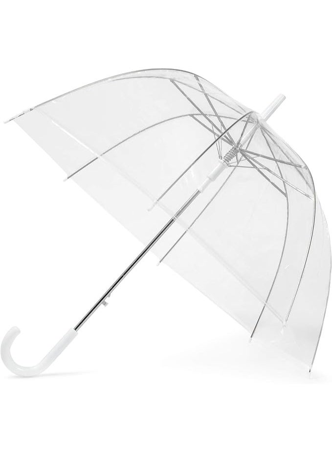 Transparent Dome Umbrella for Women | Lightweight, Automatic With White C Handle | Wedding and Special Occasions - Image 1