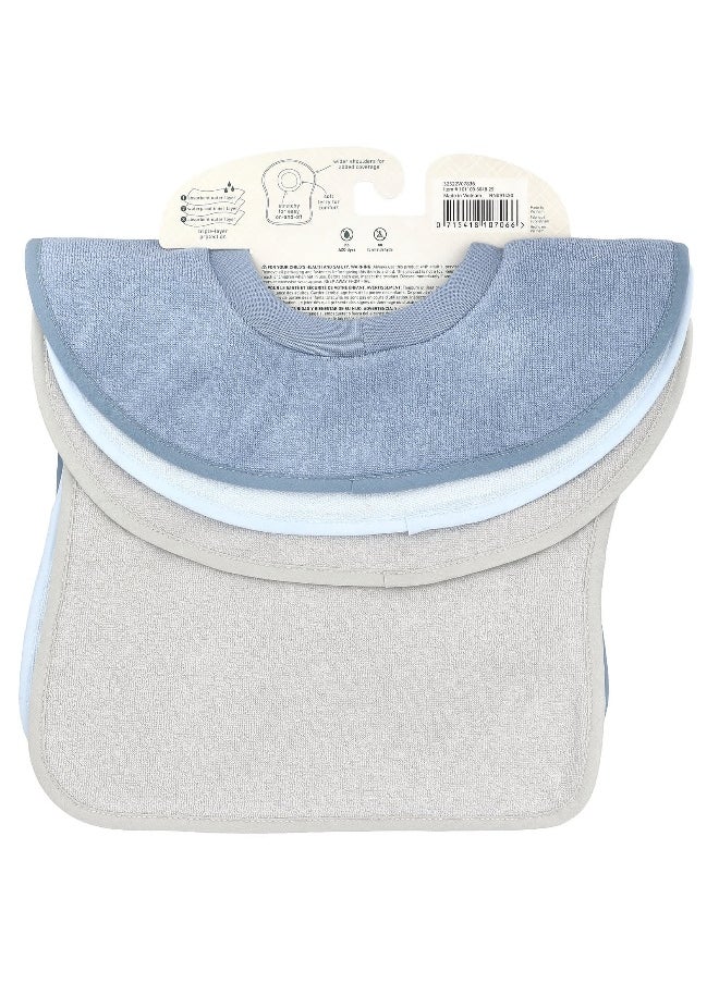 green sprouts - Green Sprouts, Stay-Dry Pull-Over Bibs, 9-18 Months, Multicolor, 3 Pack - Image 1