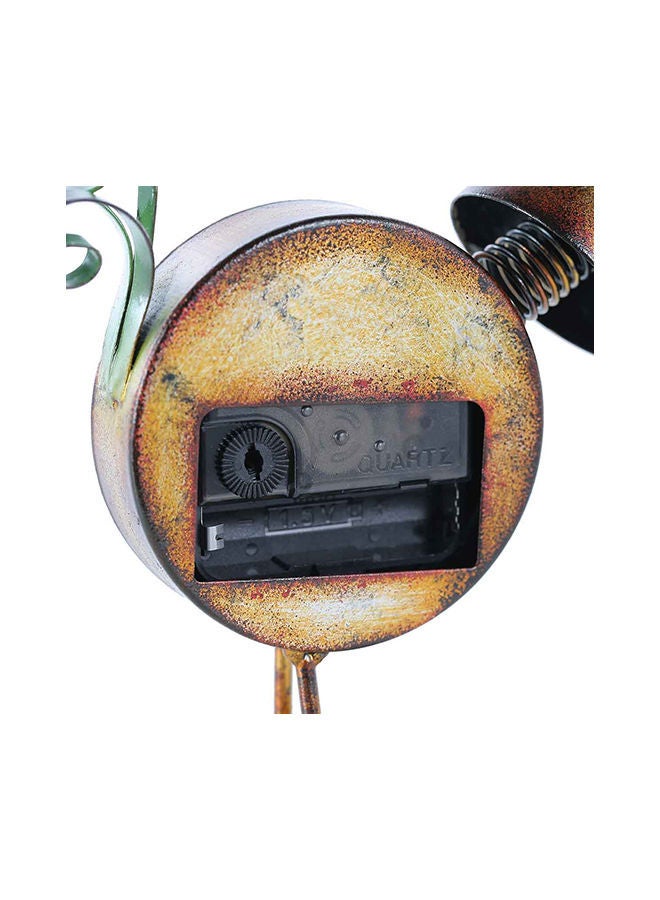 NIBEMINENT Chick Figurine Analog Table Clock Coffee/Beige/Black 15x5x15centimeter - Image 3