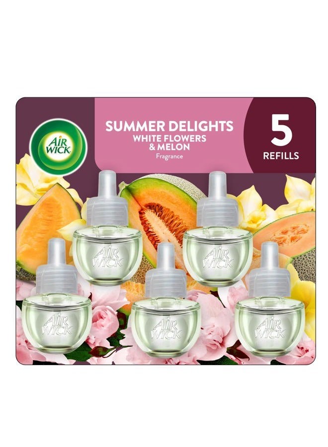 Air Wick عبوة إعادة تعبئة زيت معطر، 5 قطع، ملذات الصيف، معطر هواء، زيوت أساسية - Image 2