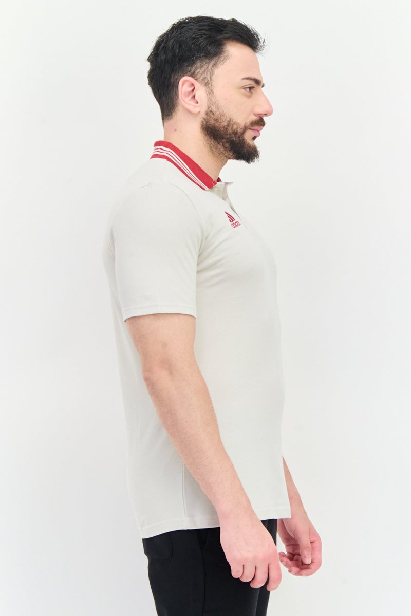 Adidas Men Sportswear Fit Short Sleeve Fifa World Cup Qatar 2022 Football Polo Shirt, Beige  - Image 3