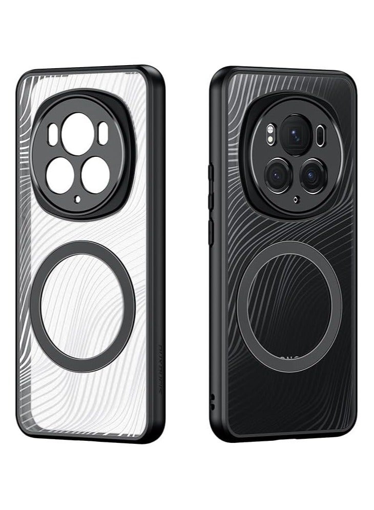 Compatible with Honor Magic 6 Pro Magnetic Transparent Clear PC+Silicone Shockproof Phone Case Cover For Magic6 Pro - Image 1