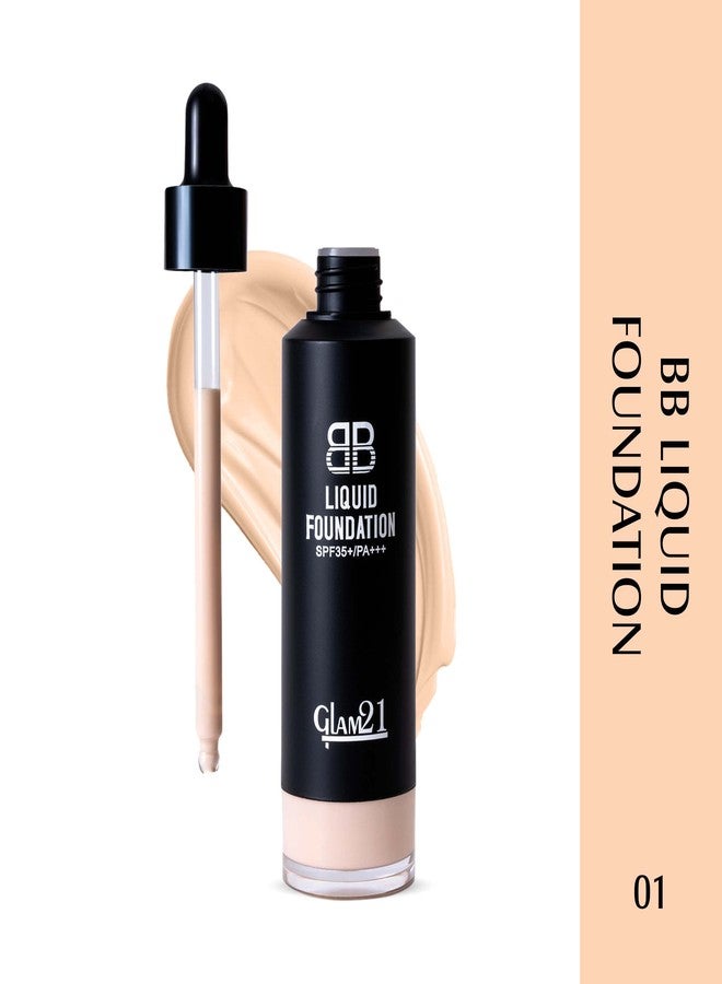 Glam 21 Glam21 BB Dropper Foundation Protection from UV Rays| Long-lasting 8-12hrs Coverage with Deep Hydrating Effect | Matte Finish & Ultra-refined Pigments | 50gm| 01-Vanilla - Image 3