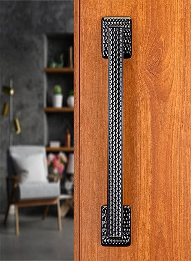 LAPO Sun 8 Inch Door Handle, Zinc Alloy Main Door Handle in Black Finish, Stylish and Strong Hardware for Home Doors, 3 Years Warranty (Pack of 1) - Image 4
