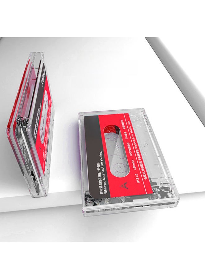 2.5 Inch Hard Disk Box USB3.0 TO SATA Tape Appearance Classic Mobile Hard Disk Box-Color:Black  - Image 3