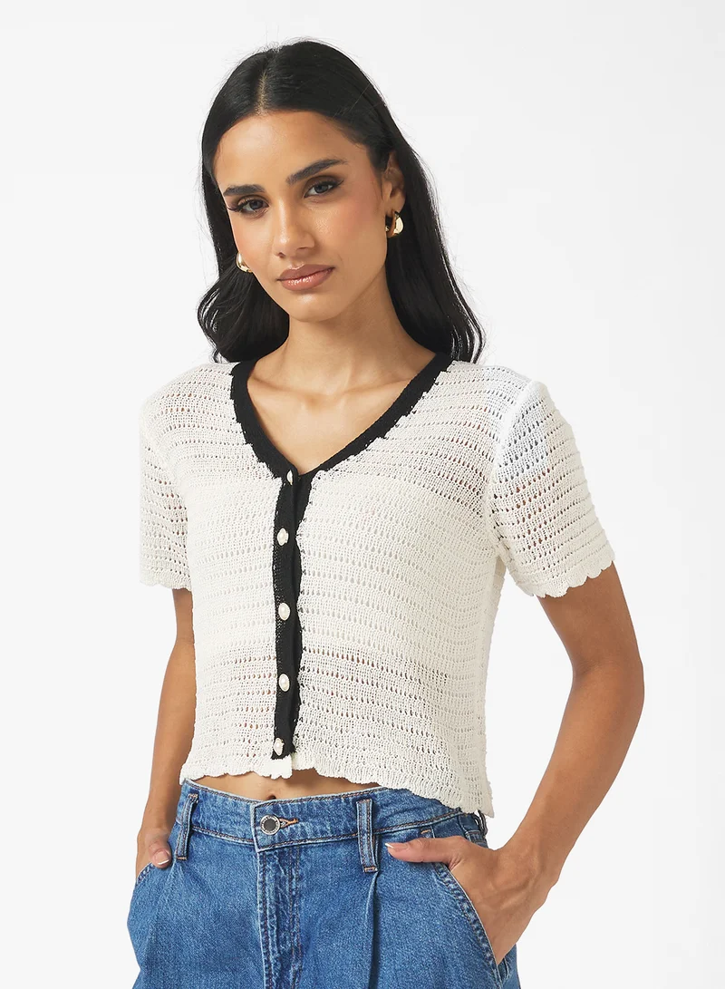Ginger Classic Knitted Textured Sweater