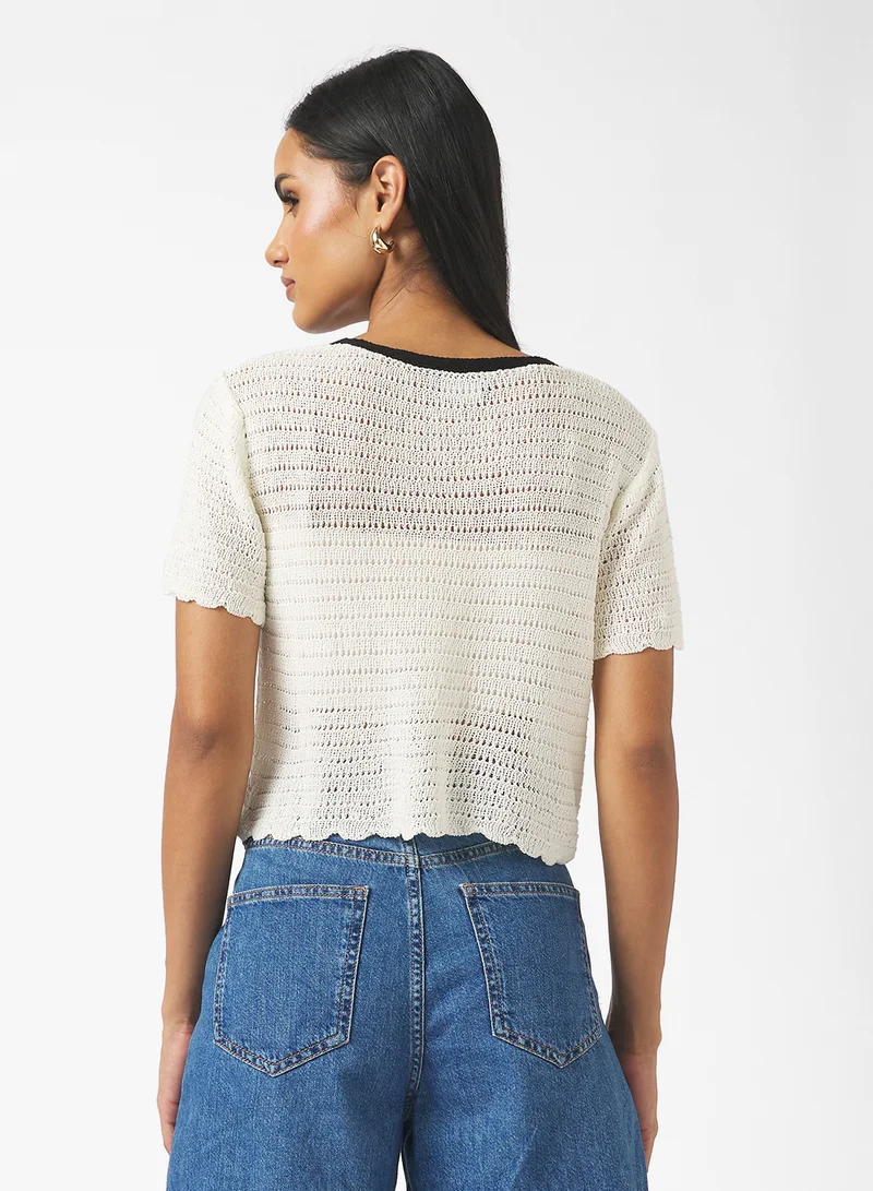 Ginger Classic Knitted Textured Sweater