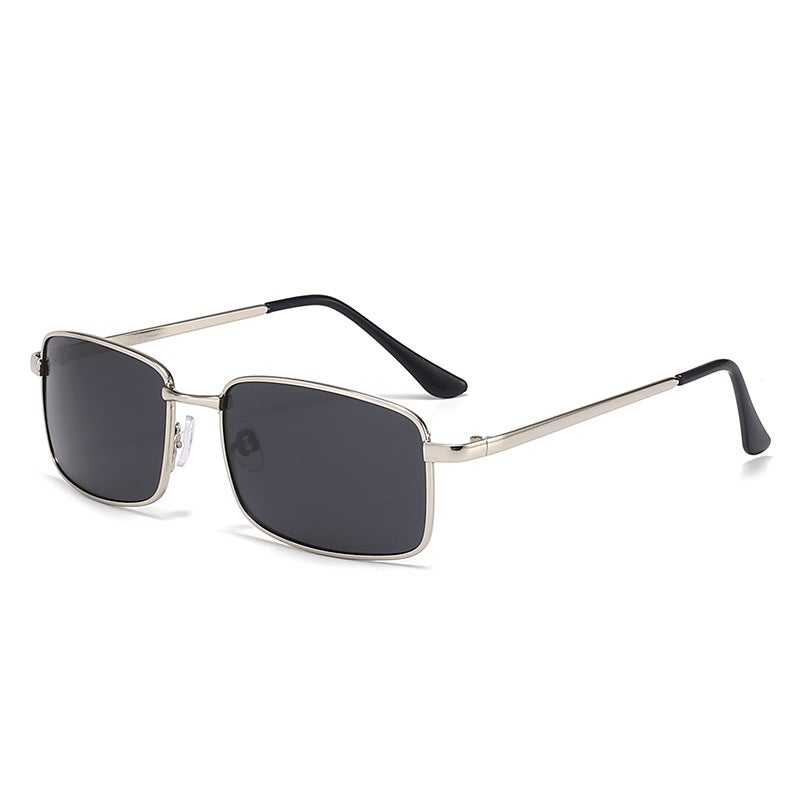 Generic 2023 Mens Photochromic Polarized Sunglasses Black Silver frame black gray sheet 