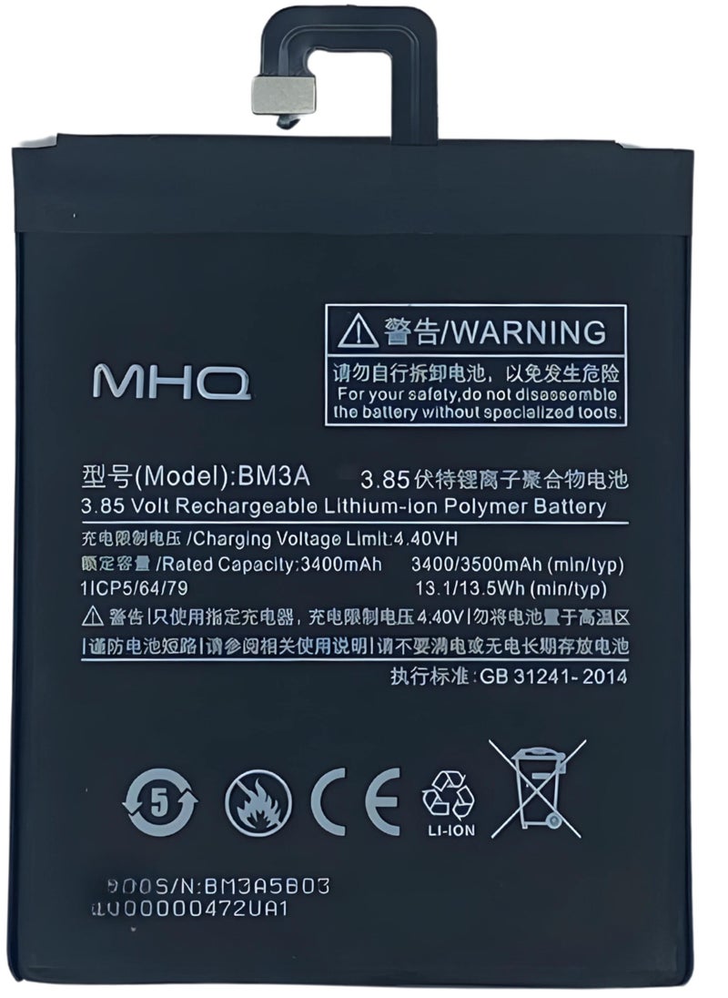 M.H.Q BM 3A Xiaomi Mi Note 3 (BM3A) Battery High Quality  - Image 1