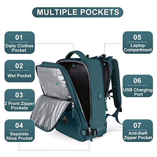 coofay Large Travel Backpack For Women Men Airline Approved Carry On Backpack Flight Approved Waterproof Sports Luggage Backpack Casual Daypack Small Hiking Backpack - Image 5