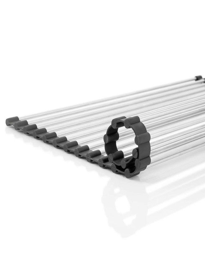 Luxafare Stainless Steel Folding Sink Roll-up Drain Rack Wash Basin Drain Bowl Fruit and Vegetable Storage Rack - Image 3