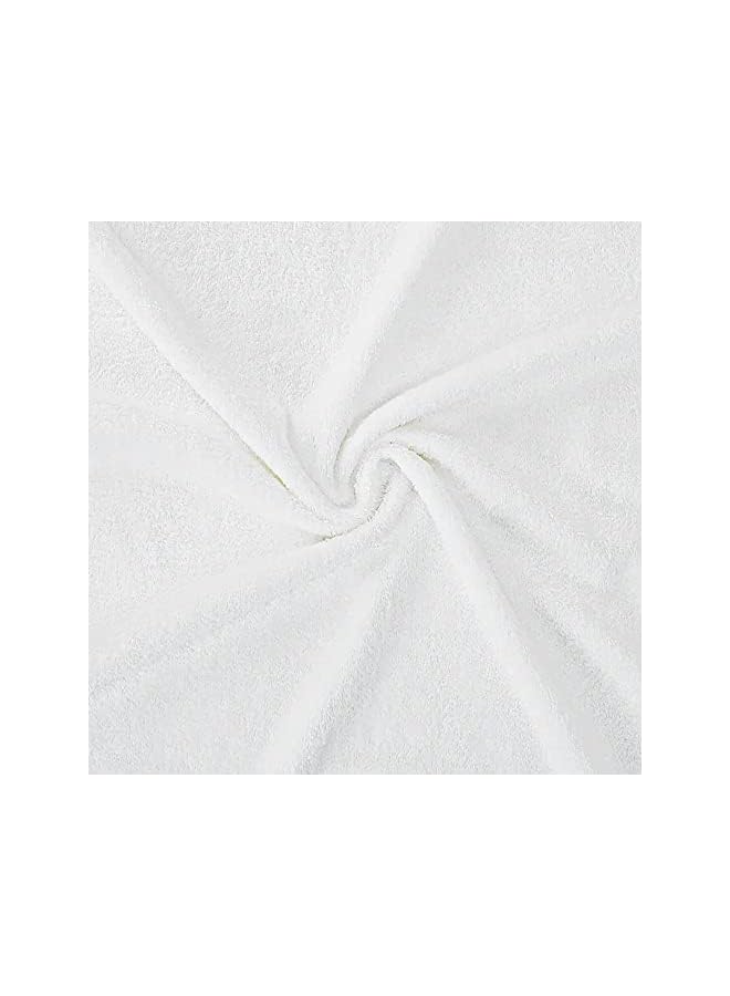 The Bros 500 GSM Terry 100% Cotton Bath Towel 70 x 140 cms, Lightweight and Highly Absorbent Towels for Bathroom, Travel, Spa, and Hotel (Set of 2, White) - Image 3