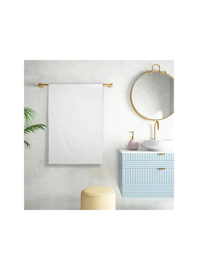 The Bros 500 GSM Terry 100% Cotton Bath Towel 70 x 140 cms, Lightweight and Highly Absorbent Towels for Bathroom, Travel, Spa, and Hotel (Set of 2, White) - Image 2