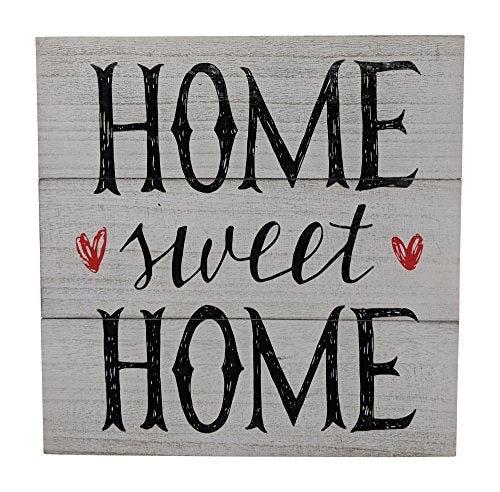 Giannas Home Gianna's Home Rustic Farmhouse Distressed Wood Plank Board Sign (Home Sweet Home) - Image 1