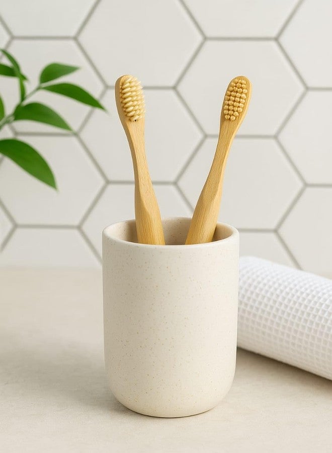 GRUSHit Bamboo Toothbrush Pack of 2 | Eco-Friendly & Biodegradable Toothbrushes for Adults & Kids | Soft Bristles, Round Handle | Plastic-Free, Zero-Waste, Dentist-Curated Oral Care - Image 1