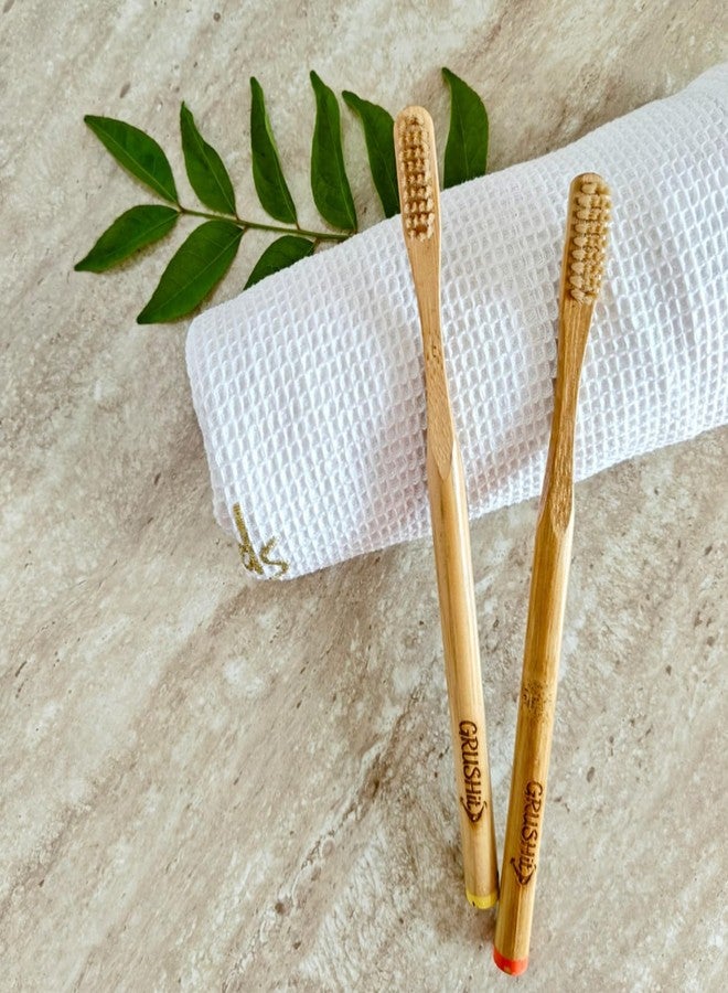 GRUSHit Bamboo Toothbrush Pack of 2 | Eco-Friendly & Biodegradable Toothbrushes for Adults & Kids | Soft Bristles, Round Handle | Plastic-Free, Zero-Waste, Dentist-Curated Oral Care - Image 5