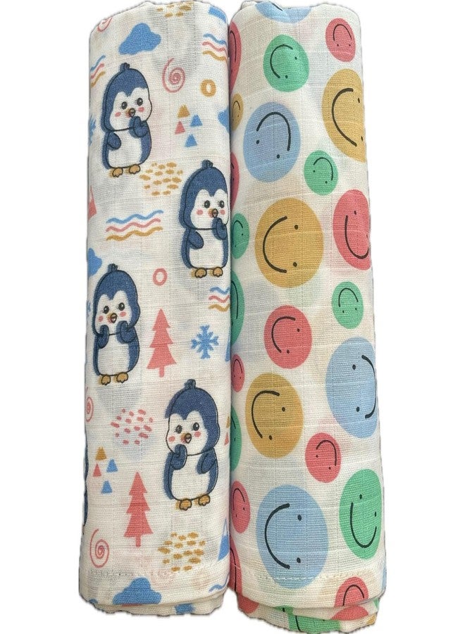 Reexplore Muslin Cotton Swaddle for Newborns | Ultra Soft Organic Baby Wrap Blanket | Lightweight Breathable Infant Sleeping Sheet | Large Size Babies Cloth for Feeding Nursing (100x100 cm, Pack of 2) - Image 1