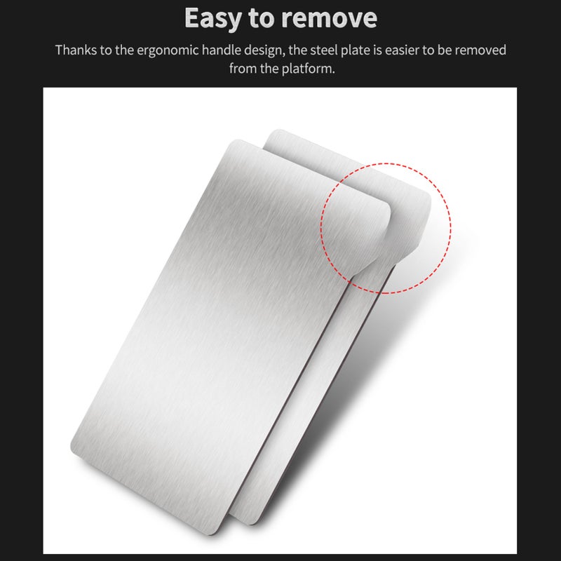 BIQU Flexiable Build Plate Surface Spring Steel Platform Removal Spring Steel Sheet with Magnetic Base for SLA/DLP Resin Printing Elegoo Saturn 3D Printers 138x85mm - Image 2