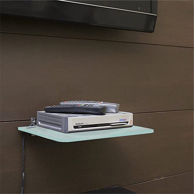 Evolite رف زجاجي مقسى من إيفوليت لغرفة المعيشة وزاوية الحمام ورفوف التخزين، رف حائط زاوي مع حوامل مثبتة (9 × 12 بوصة) (عبوة من 3) - Image 5