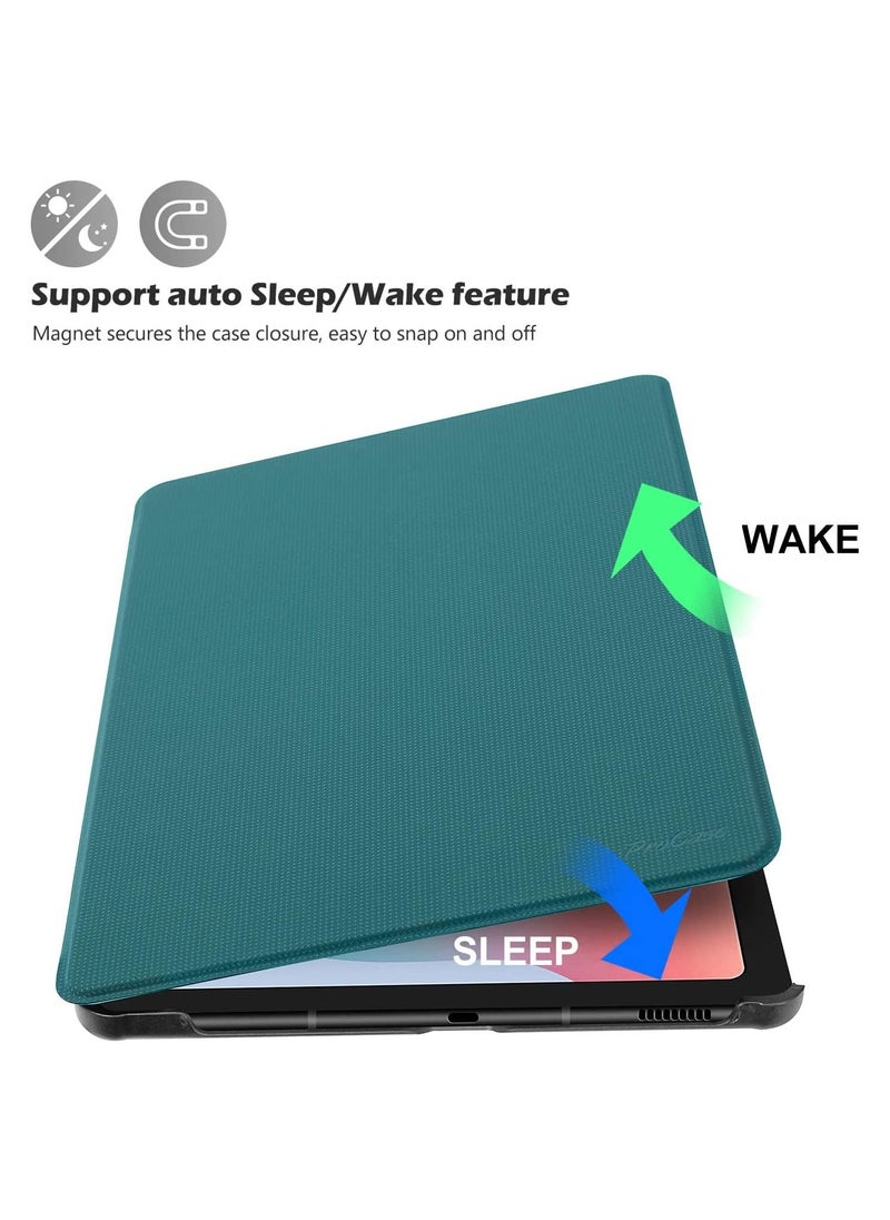 Procases - Galaxy Tab S6 Lite 10.4 Case 2022 2020 with Stylus Holder, Slim Stand Protective Folio Case Smart Cover for Galaxy Tab S6 Lite 10.4 Inch SM-P613 P619 P610 P615 -Teal - Image 1