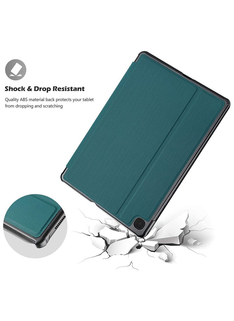 Procases - Galaxy Tab S6 Lite 10.4 Case 2022 2020 with Stylus Holder, Slim Stand Protective Folio Case Smart Cover for Galaxy Tab S6 Lite 10.4 Inch SM-P613 P619 P610 P615 -Teal - Image 1
