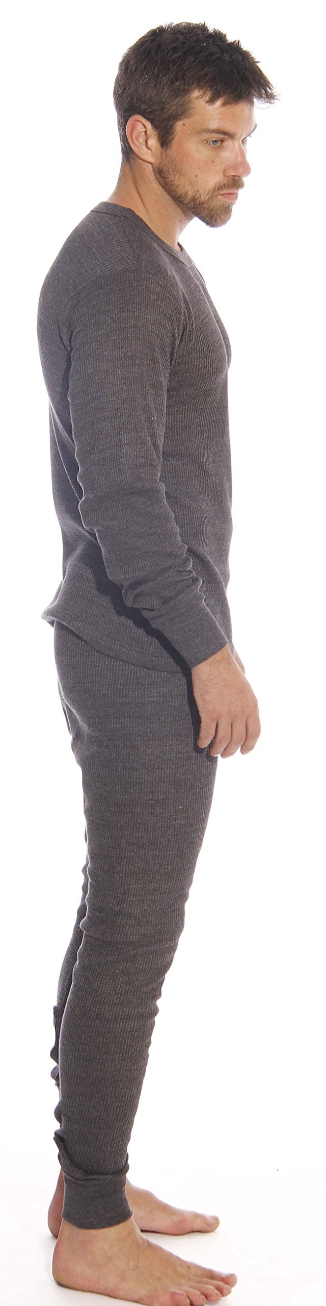 At The Buzzer Thermal Underwear Set for Men 95962-Charcoal-XL - Image 2