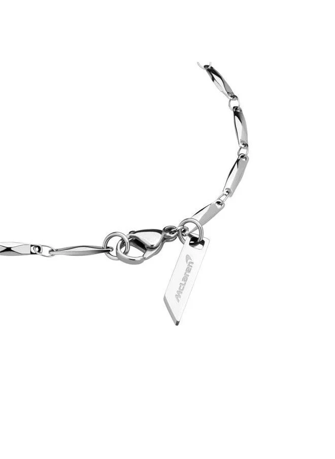 McLaren Acute Silver and Black Necklace for Men