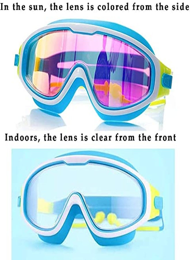 Ostin نظارات سباحة أوستين مضادة للضباب، مناسبة للبالغين من النساء والرجال والشباب والأطفال، مانعة للتسرب، مقاومة للماء، مزودة بسدادات أذن، توفر حماية من الأشعة فوق البنفسجية. - Image 4