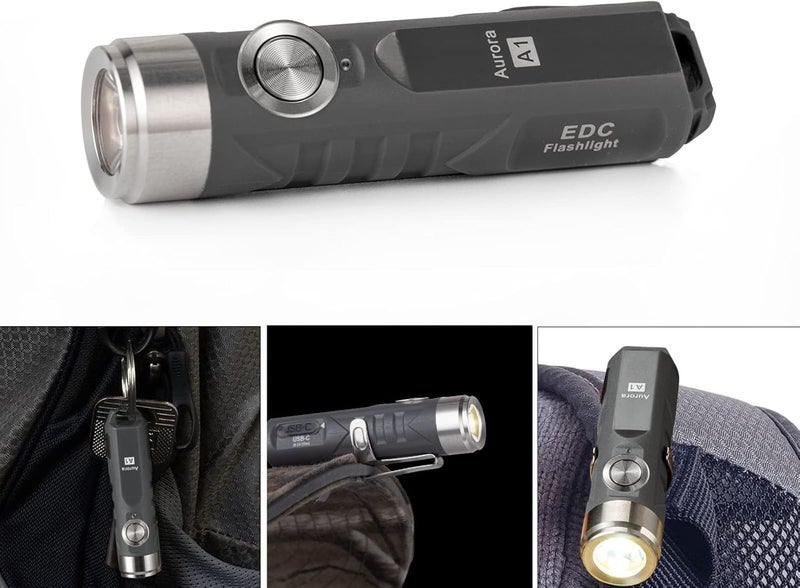 RovyVon A1 Gray EDC Flashlight - 650 Lumens, Rechargeable, Compact Design - Image 2