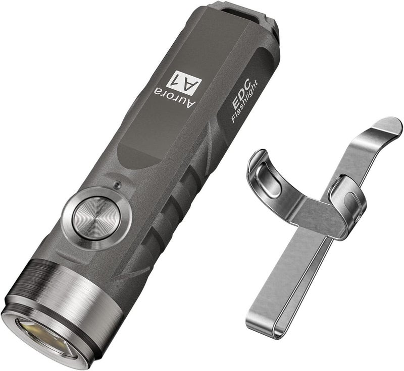 RovyVon A1 Gray EDC Flashlight - 650 Lumens, Rechargeable, Compact Design - Image 1