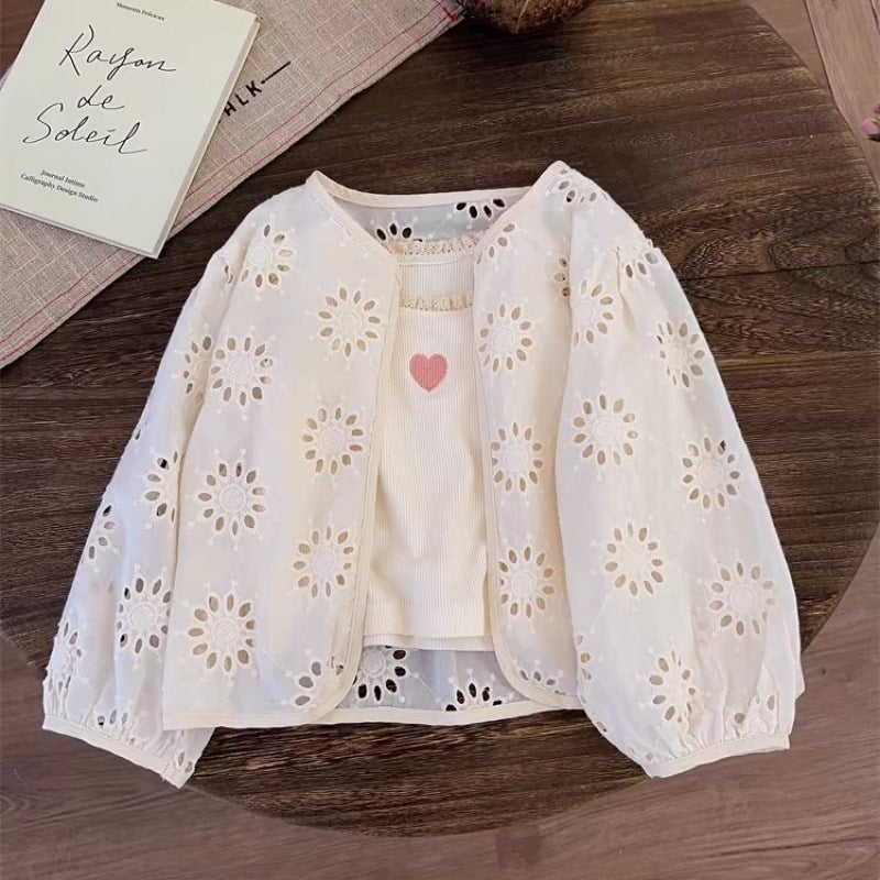Girls' Sun Protection Clothing Summer Thin Women'S Summer Clothing Baby Jacket Breathable Kidsren'S Sun Protection Clothing Forest Style - Image 2