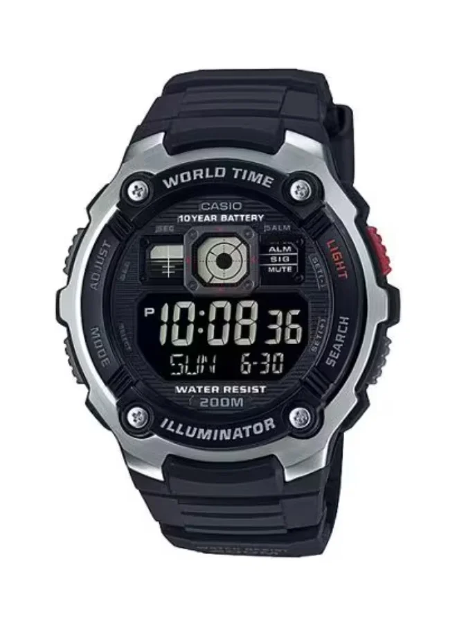كاسيو Men's Resin Digital Watch AE-2000W-1B - 47.7 mm