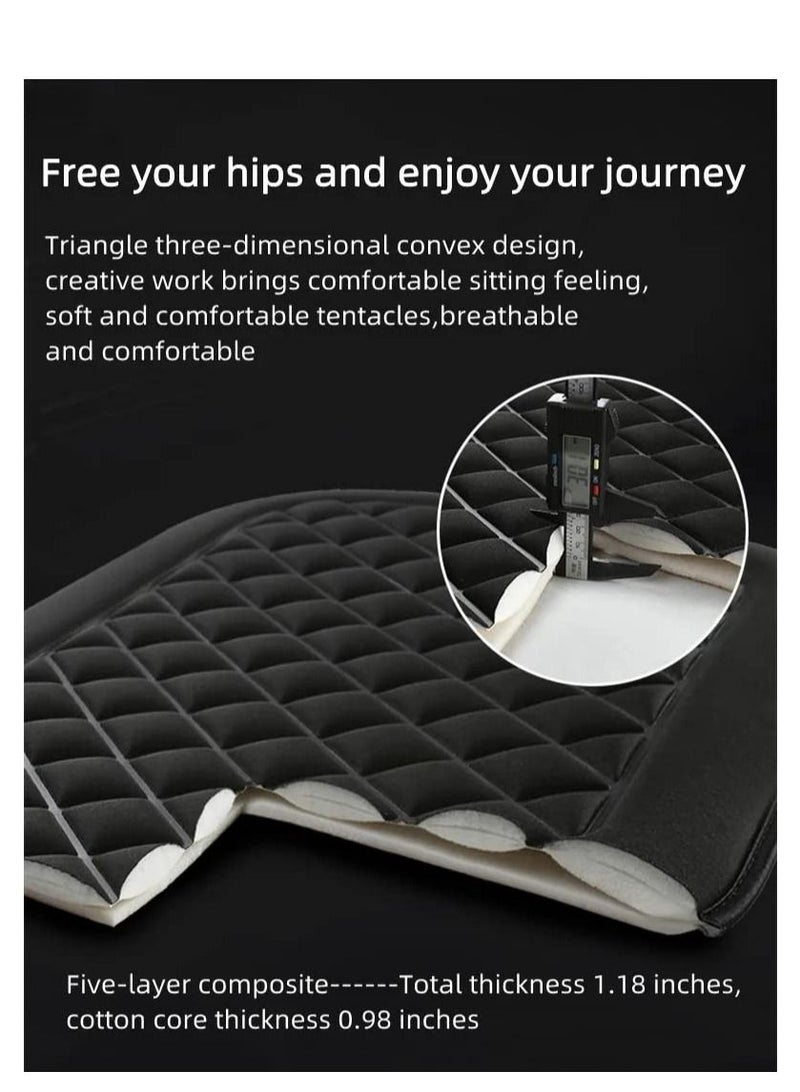 Excefore Cooling Breathable Car Seat, 3D Decompression Car Seat, Improve Driving View Car Seat, Suitable for Car, Truck, Office Chair (Black) - Image 4