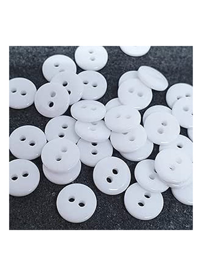240pcs 10mm White 2 Holes Small - Image 1