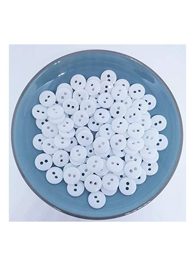 240pcs 10mm White 2 Holes Small - Image 3