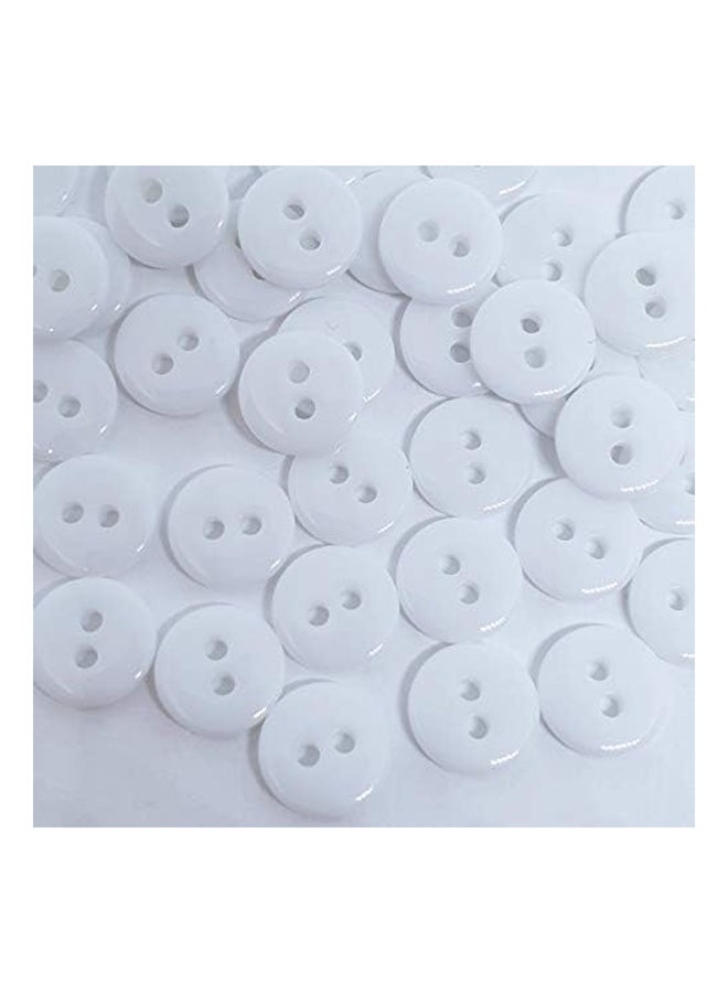 240pcs 10mm White 2 Holes Small - Image 4