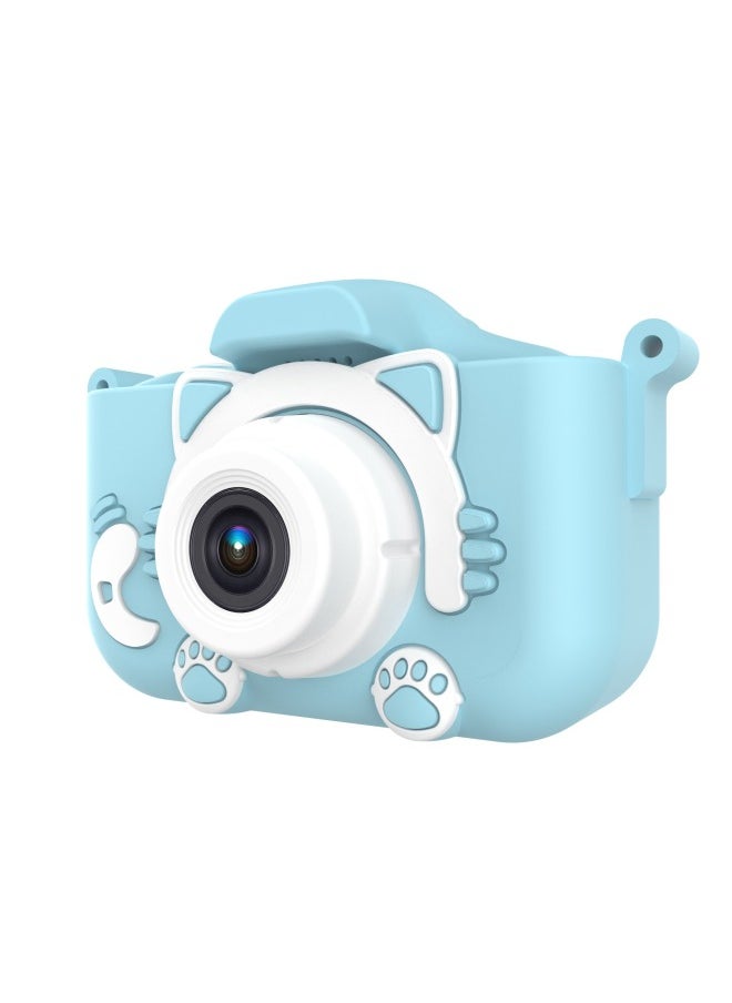 High-definition Cartoon Children's Camera Toys Can Be Photographed Video Children's Day Birthday Gift-Color:X5s Niu Niu Hd Dual Camera (blue Without Memory Card)  - Image 3