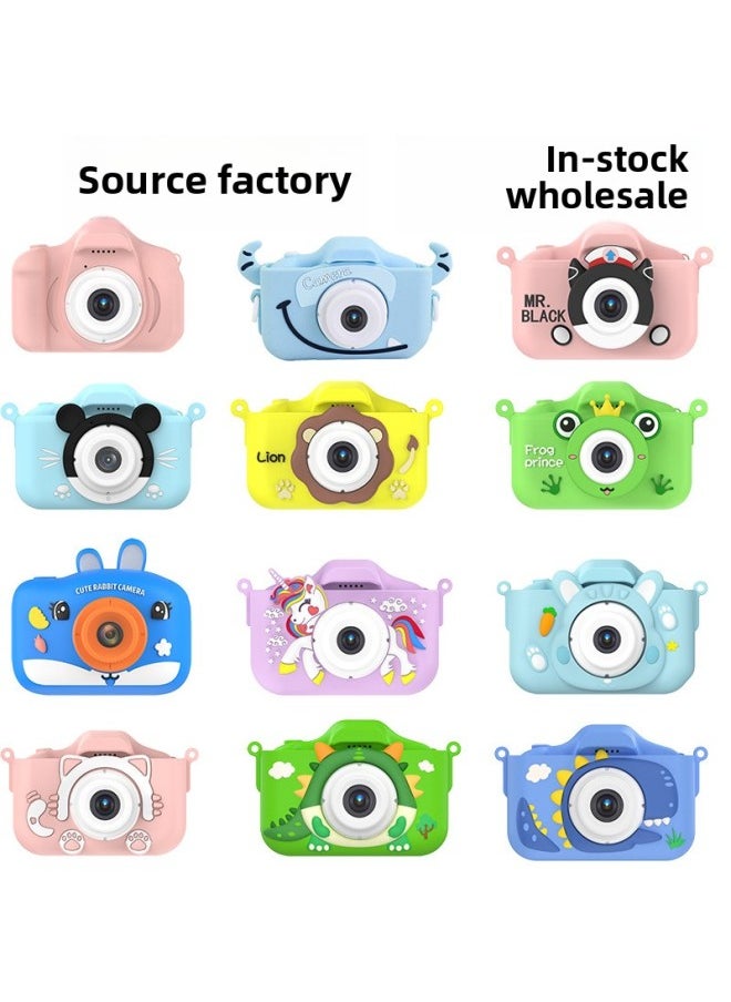 High-definition Cartoon Children's Camera Toys Can Be Photographed Video Children's Day Birthday Gift-Color:X5s Niu Niu Hd Dual Camera (blue Without Memory Card)  - Image 2