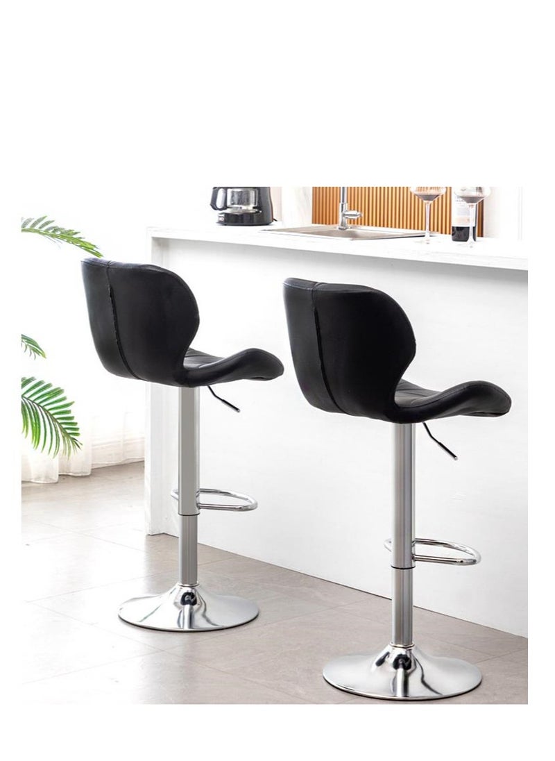 Generic - Bar Chairs Swivel Height Adjustable Bar Stools PU Leather Padded Breakfast Barstools - Image 1